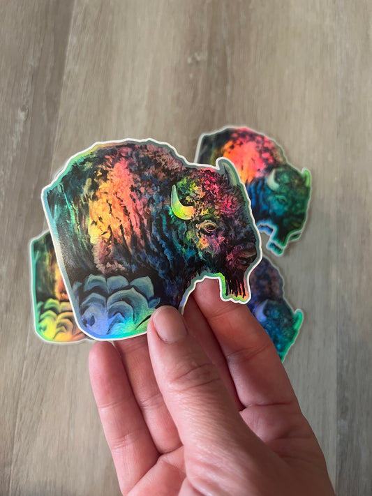 Buffalo Sticker (Holographic)