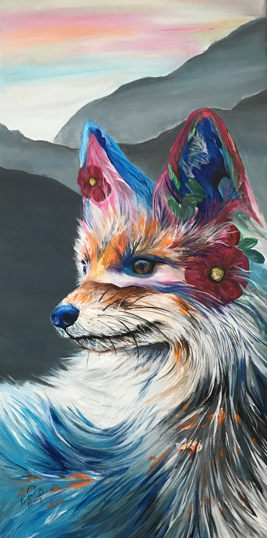 Colorful Fox Print