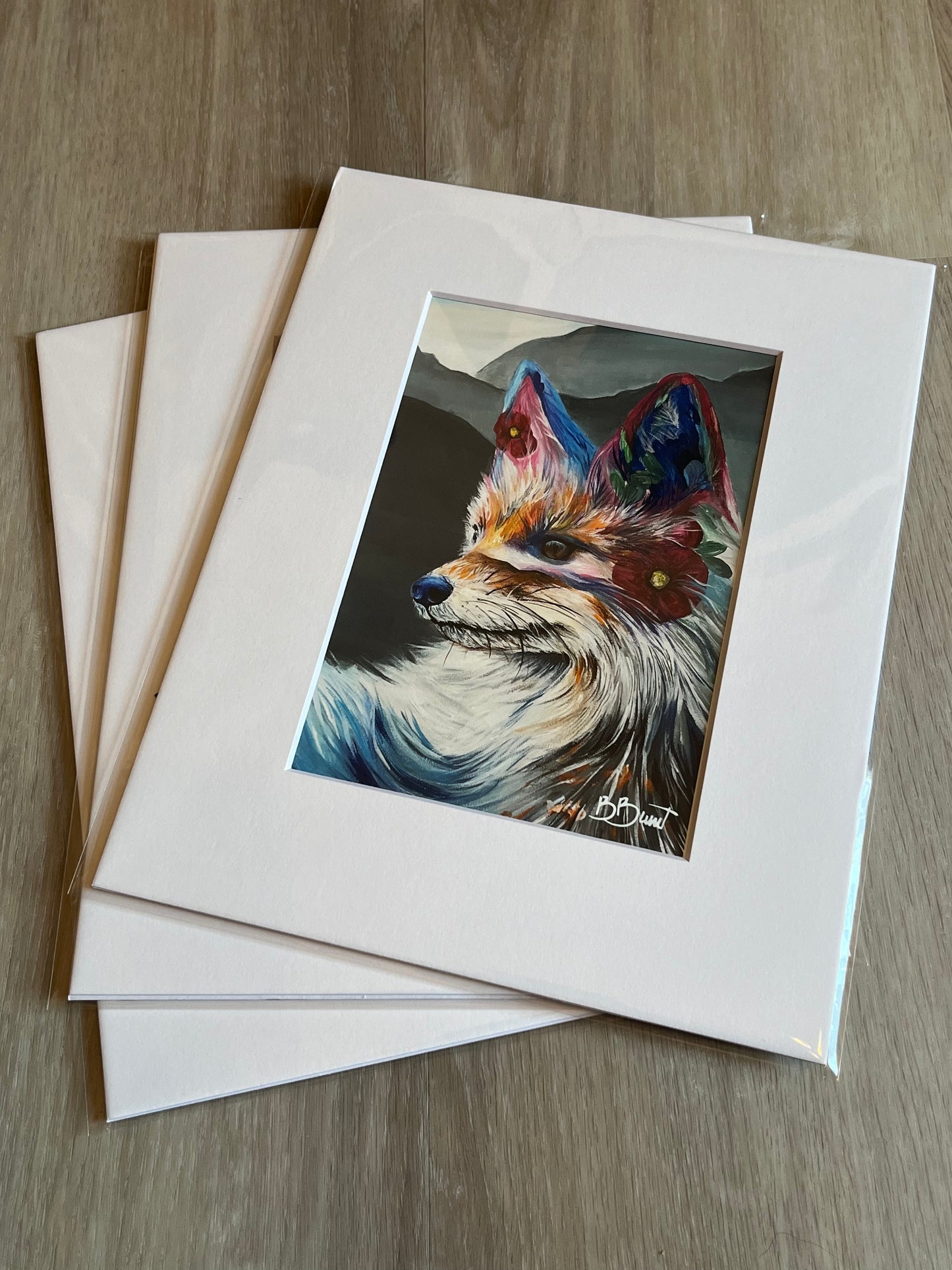 Colorful Fox Print