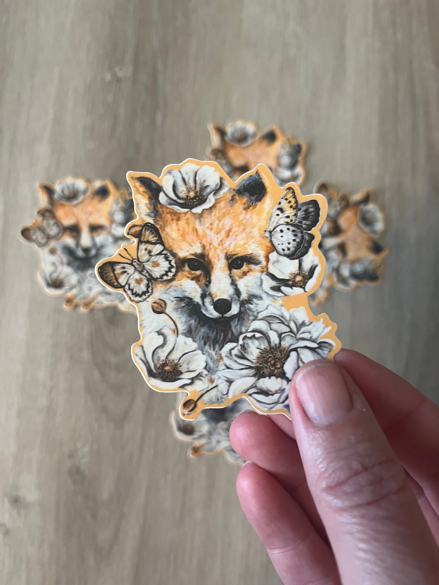 Whimsical Fox Sticker